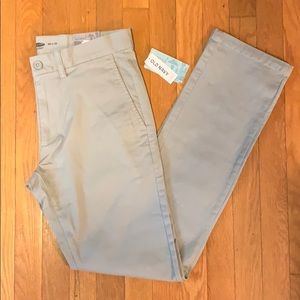 Old Navy Ultimate Slim Light Gray Chinos - 30 x 32